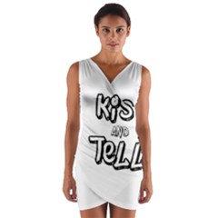 Kiss And Tell Wrap Front Bodycon Dress by Valentinaart