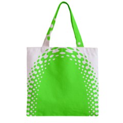 Bubble Polka Circle Green Zipper Grocery Tote Bag by Mariart