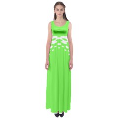 Bubble Polka Circle Green Empire Waist Maxi Dress by Mariart