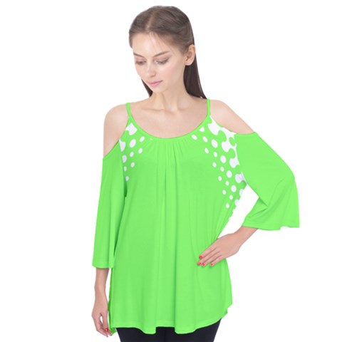 Bubble Polka Circle Green Flutter Tees by Mariart