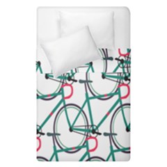 Bicycle Cycling Bike Green Sport Duvet Cover Double Side (single Size) by Mariart