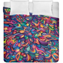 Moreau Rainbow Paint Duvet Cover Double Side (king Size) by Mariart