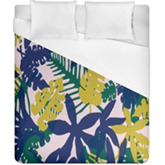 Tropics Leaf Yellow Green Blue Duvet Cover (california King Size) by Mariart