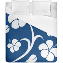 Blue Hawaiian Flower Floral Duvet Cover (california King Size) by Mariart