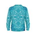 Repeatable Flower Leaf Blue Kids  Sweatshirt View2