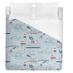 Ships Sails Duvet Cover (queen Size) by Mariart