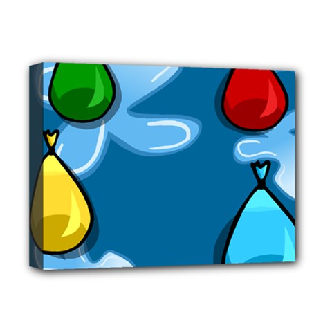 Water Balloon Blue Red Green Yellow Spot Deluxe Canvas 16  X 12   by Mariart