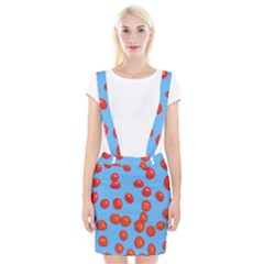 Tomatoes Fruite Slice Red Braces Suspender Skirt by Mariart