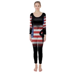 Honor Our Heroes On Memorial Day Long Sleeve Catsuit by Catifornia