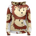 Happy Cartoon Baby Lion Women s Pullover Hoodie View1