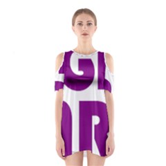 Migraine Warrior With Ribbon Shoulder Cutout One Piece by MigraineursHideout