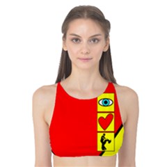 I Love Zouk Tank Bikini Top by LetsDanceHaveFun