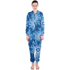 Aboriginal Art – Bushland Dreaming Hooded Jumpsuit (ladies)  by hogartharts