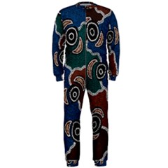 Aboriginal Art - Riverside Dreaming Onepiece Jumpsuit (men)  by hogartharts