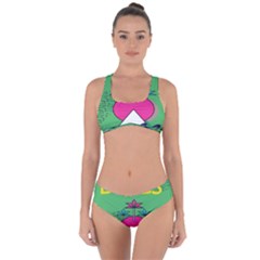 Behance Feelings Beauty Local Polka Dots Green Criss Cross Bikini Set by Mariart