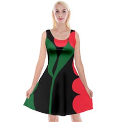 Illustrators Portraits Plants Green Red Polka Dots Reversible Velvet Sleeveless Dress by Mariart