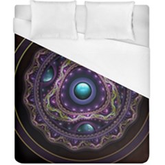 Beautiful Turquoise And Amethyst Fractal Jewelry Duvet Cover (california King Size) by jayaprime