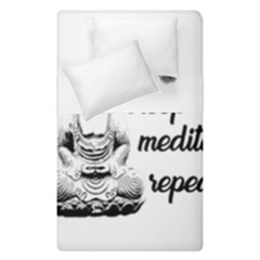 Eat, Sleep, Meditate, Repeat  Duvet Cover Double Side (single Size) by Valentinaart