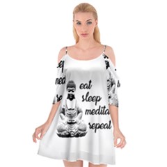 Eat, Sleep, Meditate, Repeat  Cutout Spaghetti Strap Chiffon Dress by Valentinaart