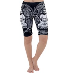 Ornate Buddha Cropped Leggings  by Valentinaart