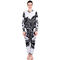 Ornate Buddha Onepiece Jumpsuit (ladies)  by Valentinaart