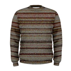 Stripy Knitted Wool Fabric Texture Men s Sweatshirt by BangZart