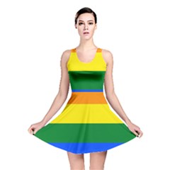 Pride Rainbow Flag Reversible Skater Dress by Valentinaart