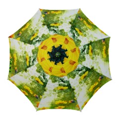 Yellow Flowers Golf Umbrellas by BangZart