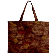 Brown Texture Zipper Mini Tote Bag by BangZart