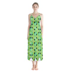 Alien Pattern Button Up Chiffon Maxi Dress by BangZart