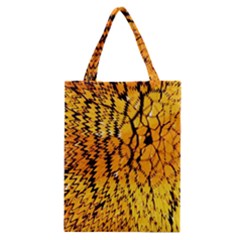 Yellow Chevron Zigzag Pattern Classic Tote Bag by BangZart