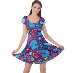 Hipster Pattern Animals And Tokyo Cap Sleeve Dresses by BangZart