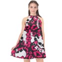 Mattel Monster Pattern Halter Neckline Chiffon Dress  View1