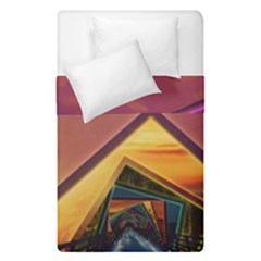 The Rainbow Bridge Of A Thousand Fractal Colors Duvet Cover Double Side (single Size) by jayaprime