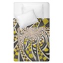 Liquid Taxi Cab, a Yellow Checkered Retro Fractal Duvet Cover Double Side (Single Size) View2