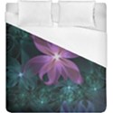 Pink and Turquoise Wedding Cremon Fractal Flowers Duvet Cover (King Size) View1