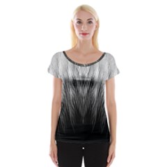 Feather Graphic Design Background Cap Sleeve Tops by BangZart