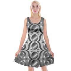 Metal Circle Background Ring Reversible Velvet Sleeveless Dress by BangZart