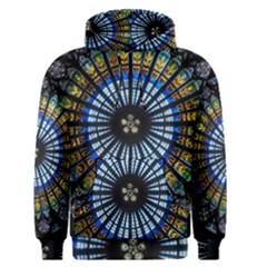 Stained Glass Rose Window In France s Strasbourg Cathedral Men s Pullover Hoodie by BangZart