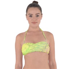 Paint On A Yellow Background                        Halter Bandeau Bikini Top by LalyLauraFLM