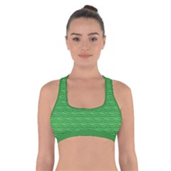 Green Scales Cross Back Sports Bra by Brini