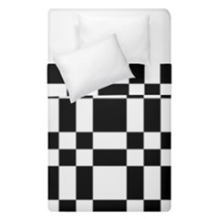 Checkerboard Black And White Duvet Cover Double Side (single Size) by Colorfulart23