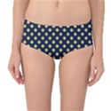 Navy/Gold Polka Dots Mid-Waist Bikini Bottoms View1