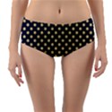 Navy/Gold Polka Dots Reversible Mid-Waist Bikini Bottoms View3