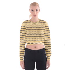 Colored Zig Zag Cropped Sweatshirt by Colorfulart23