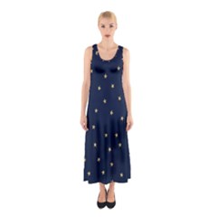 Navy/gold Stars Sleeveless Maxi Dress by Colorfulart23