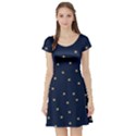 Navy/Gold Stars Short Sleeve Skater Dress View1