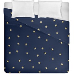 Navy/gold Stars Duvet Cover Double Side (king Size) by Colorfulart23