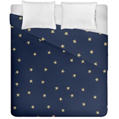 Navy/gold Stars Duvet Cover Double Side (california King Size) by Colorfulart23