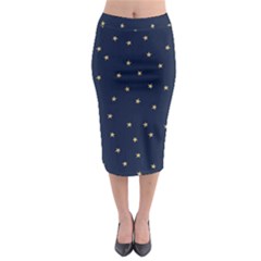 Navy/gold Stars Midi Pencil Skirt by Colorfulart23